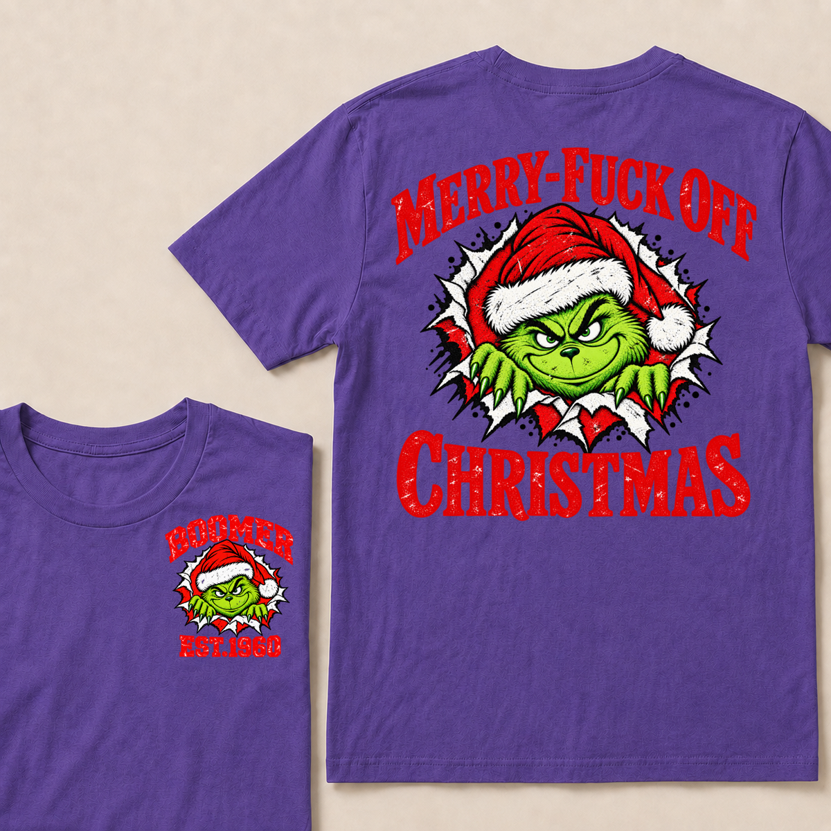 Merry-Fuck Off Christmas Boomer Est. Year T-shirt