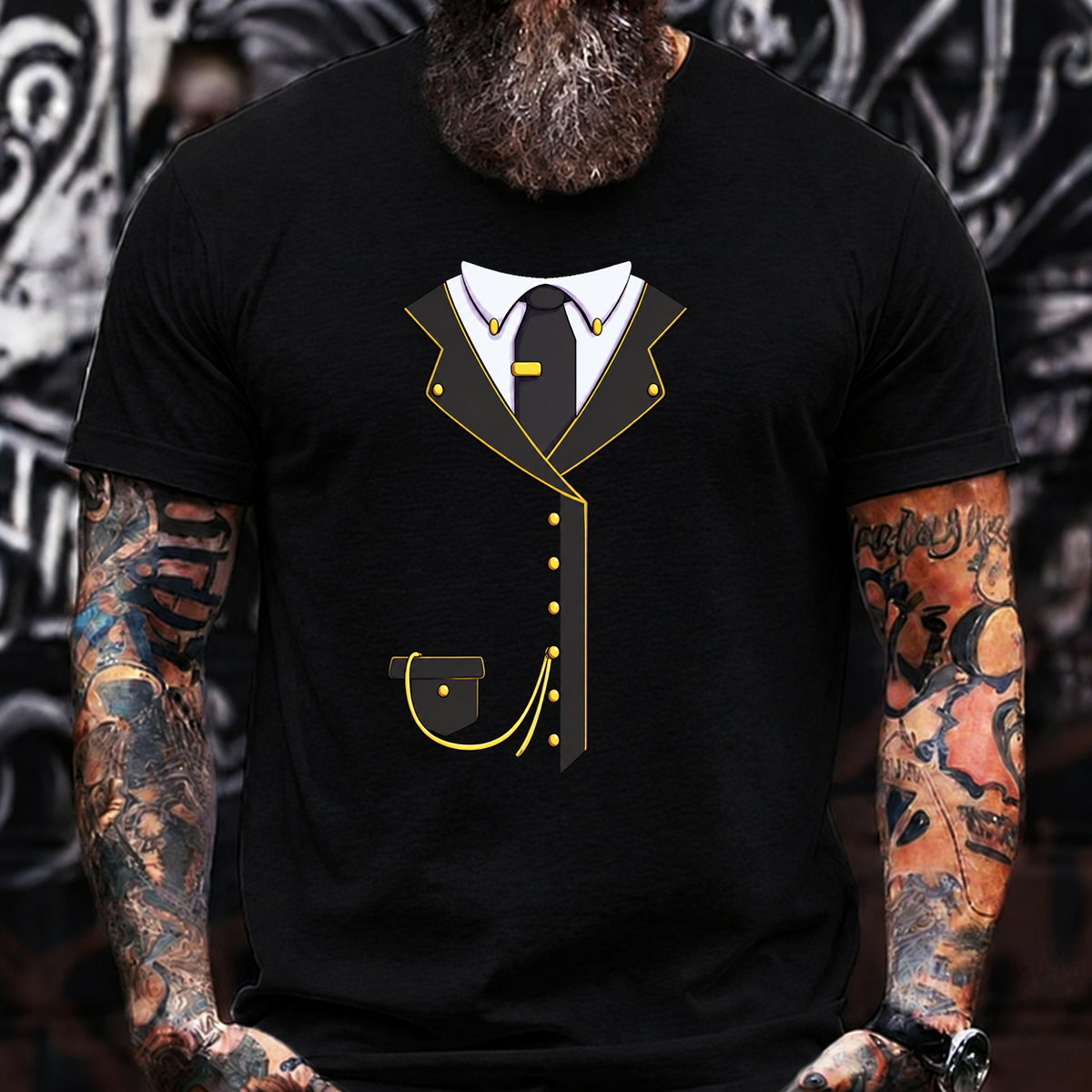 Black Gold Suit T-Shirt