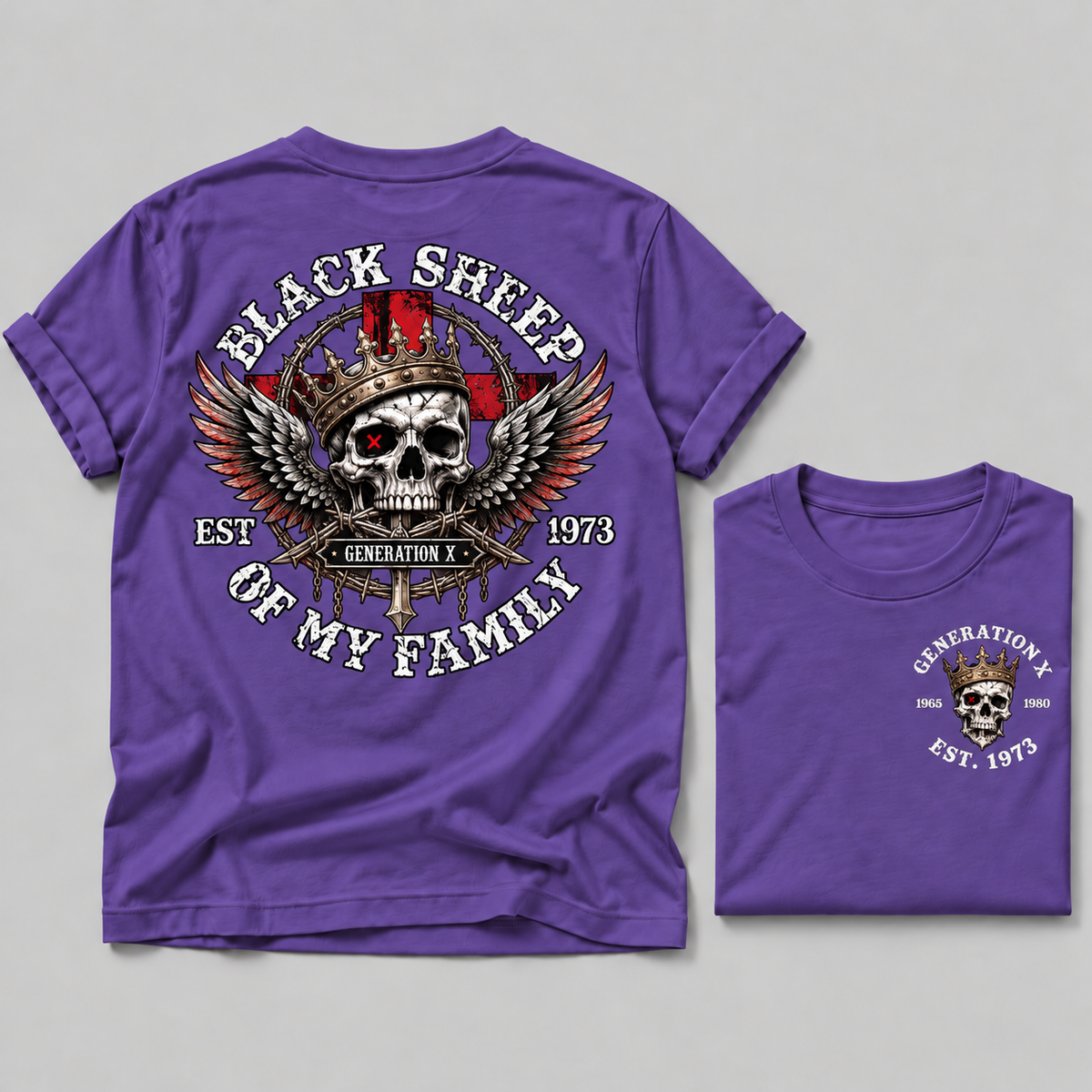 Gen X Est. Year Black Sheep Of My Family  Tee