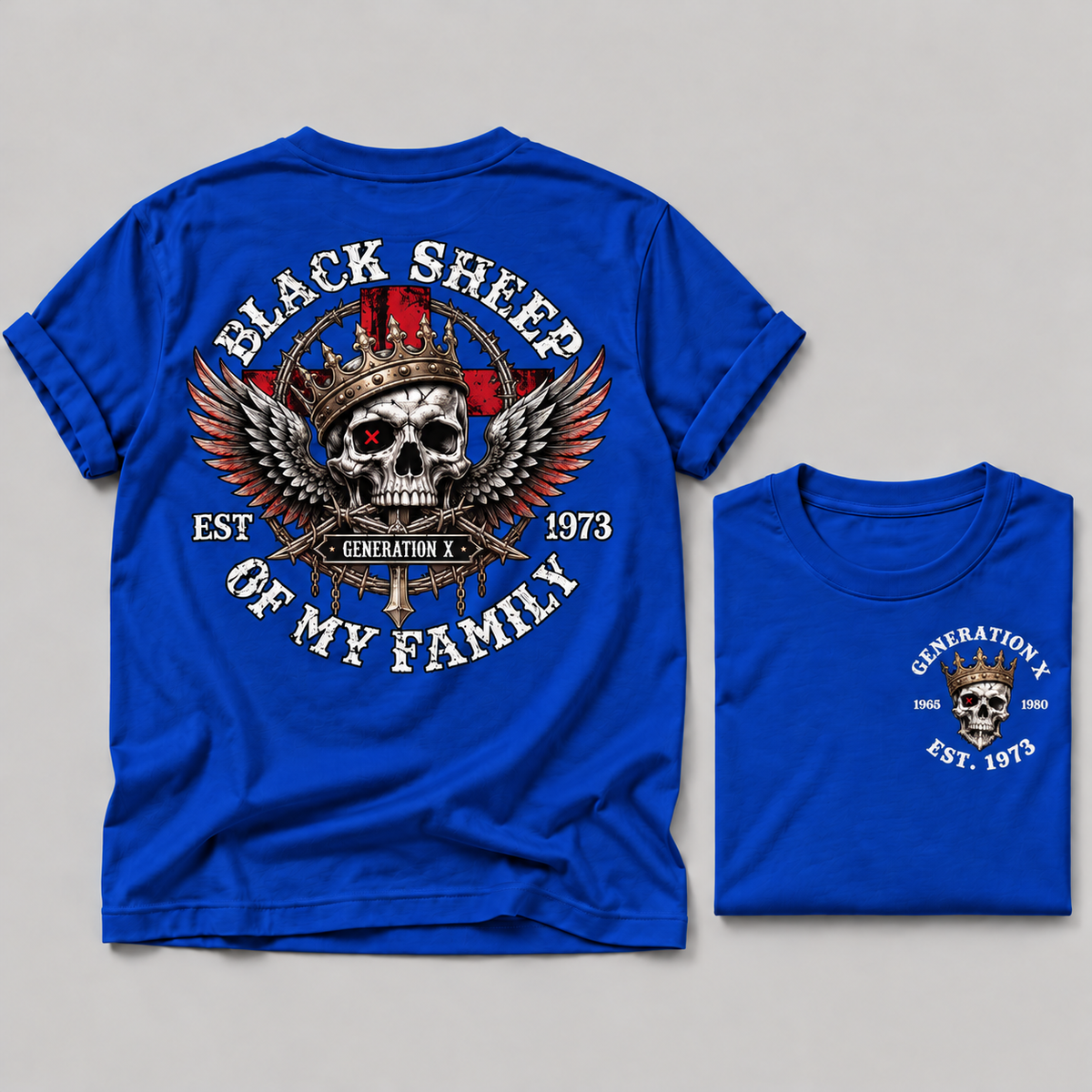 Gen X Est. Year Black Sheep Of My Family  Tee