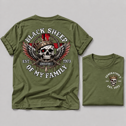 Gen X Est. Year Black Sheep Of My Family  Tee