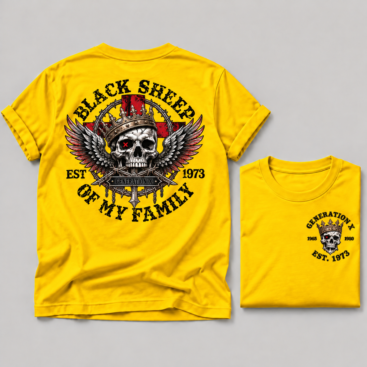 Gen X Est. Year Black Sheep Of My Family  Tee