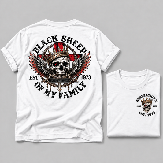 Gen X Est. Year Black Sheep Of My Family  Tee