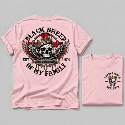 Gen X Est. Year Black Sheep Of My Family  Tee