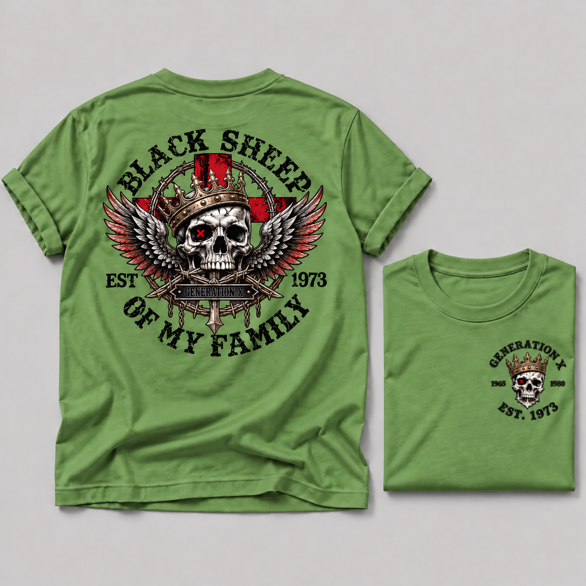 Gen X Est. Year Black Sheep Of My Family  Tee