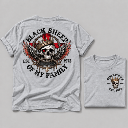Gen X Est. Year Black Sheep Of My Family  Tee