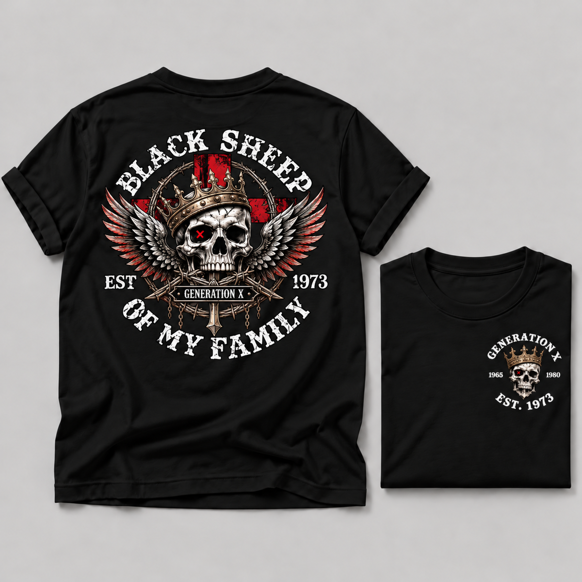 Gen X Est. Year Black Sheep Of My Family  Tee
