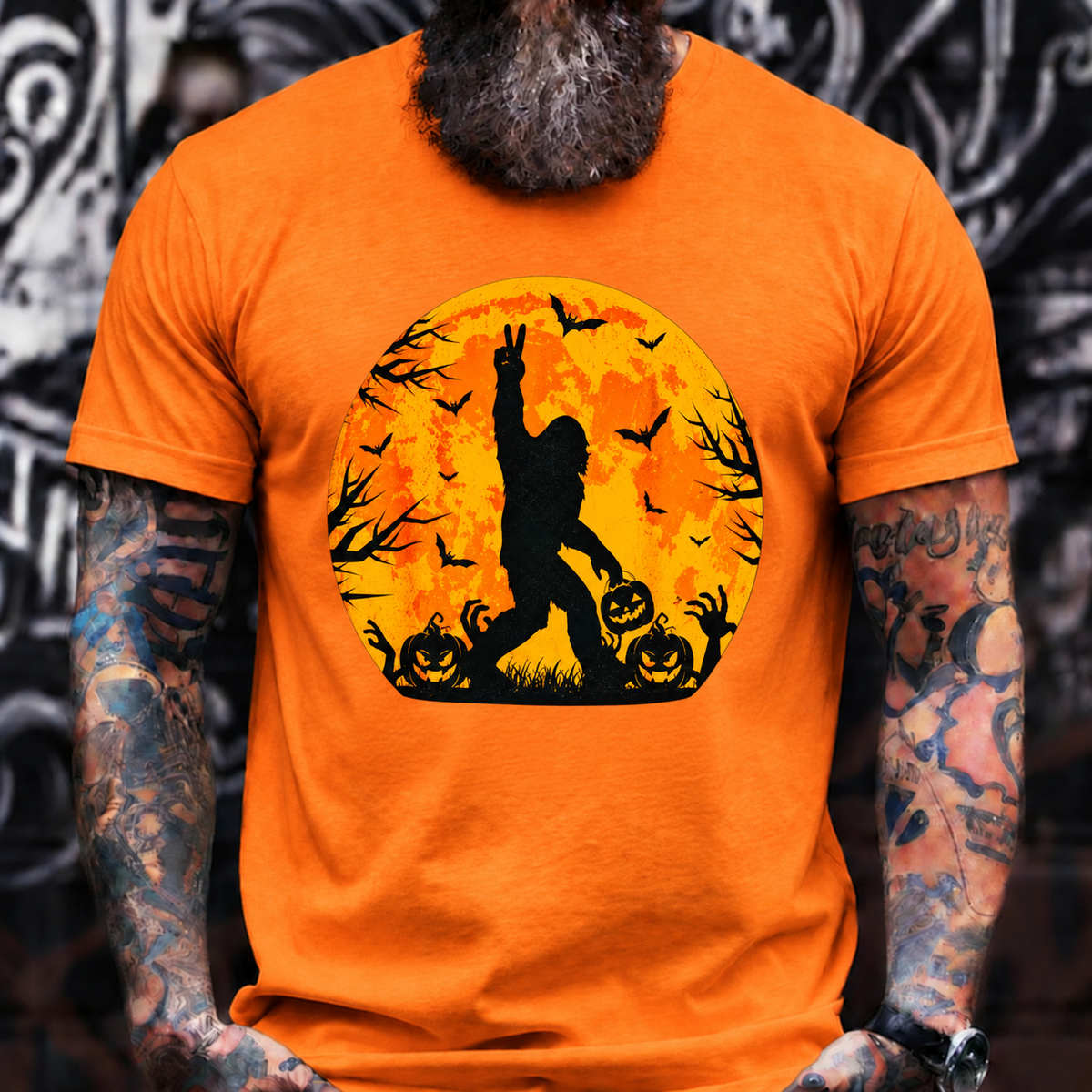 Halloween Pumpkin Moon Silhouette T-Shirt