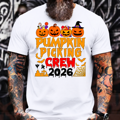 Pumpkin Picking Crew 2026 Halloween T-Shirt