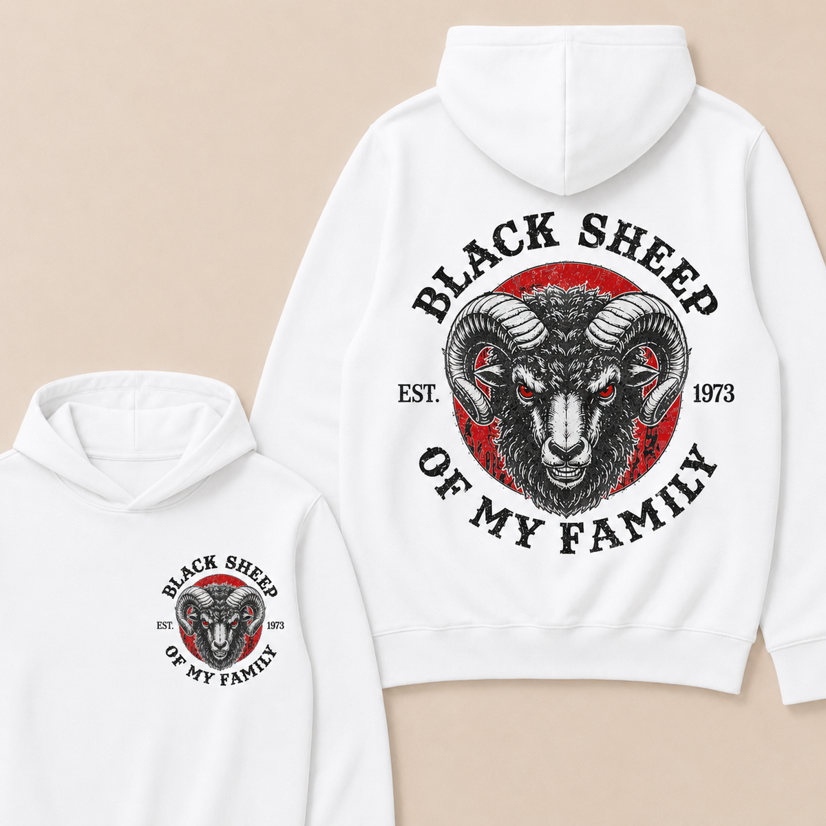 BLACK SHEEP OF MY FAMILY Custom Est.Year Hoodie