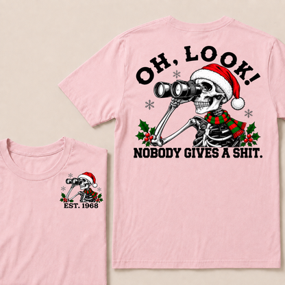 Oh Look! Nobody Gives A Shit Custom Your Year Christmas T-Shirt