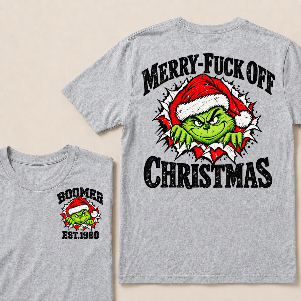 Merry-Fuck Off Christmas  Boomer Est. Year T-shirt