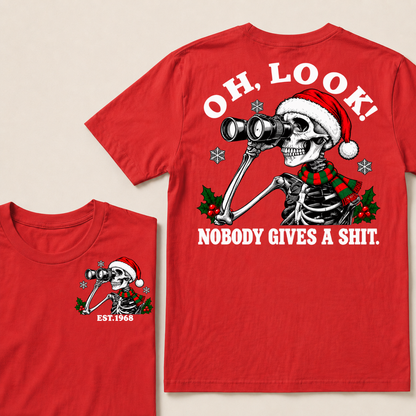 Oh Look! Nobody Gives A Shit Custom Your Year Christmas T-Shirt