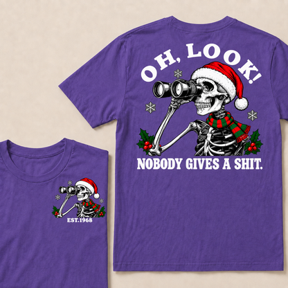 Oh Look! Nobody Gives A Shit Custom Your Year Christmas T-Shirt