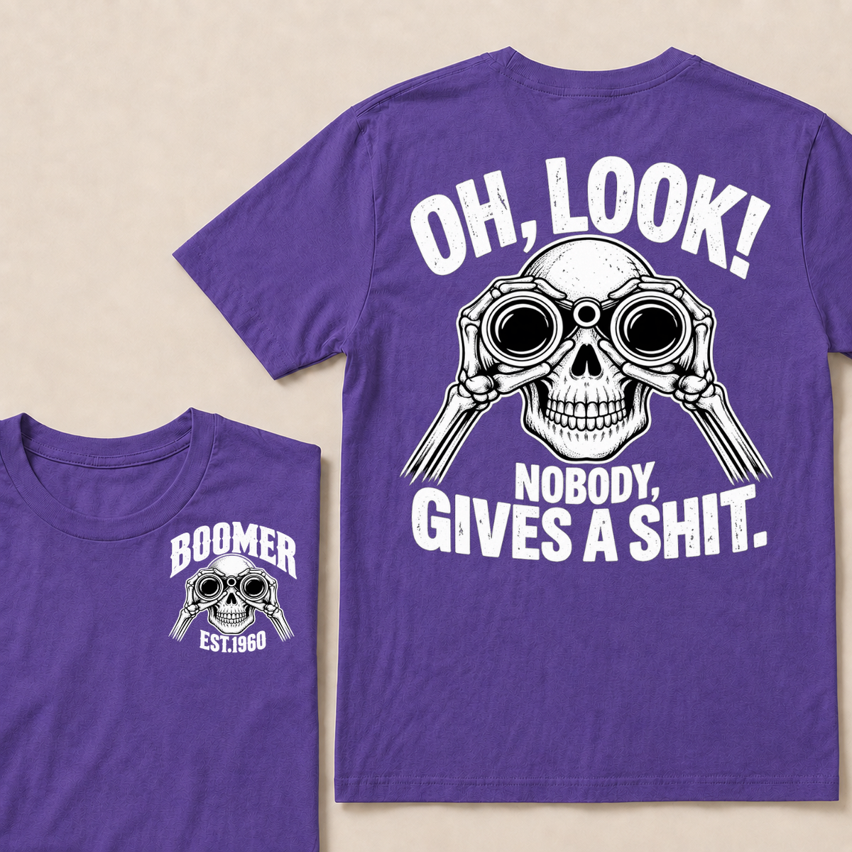 Oh Look! Nobody Gives A Shit Boomer Custom Your Year T-Shirt