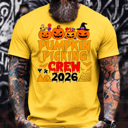 Pumpkin Picking Crew 2026 Halloween T-Shirt