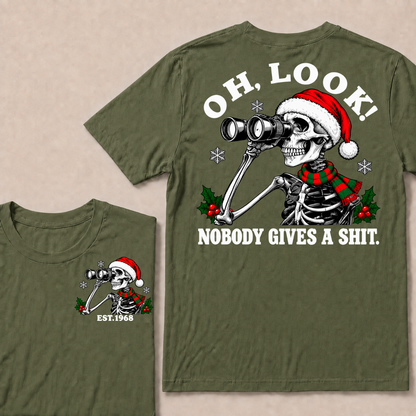 Oh Look! Nobody Gives A Shit Custom Your Year Christmas T-Shirt