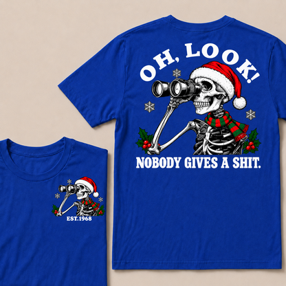 Oh Look! Nobody Gives A Shit Custom Your Year Christmas T-Shirt