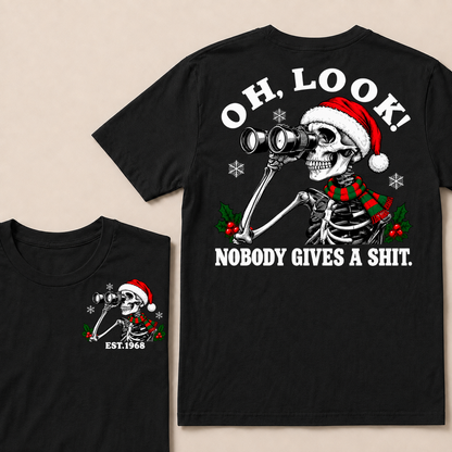 Oh Look! Nobody Gives A Shit Custom Your Year Christmas T-Shirt