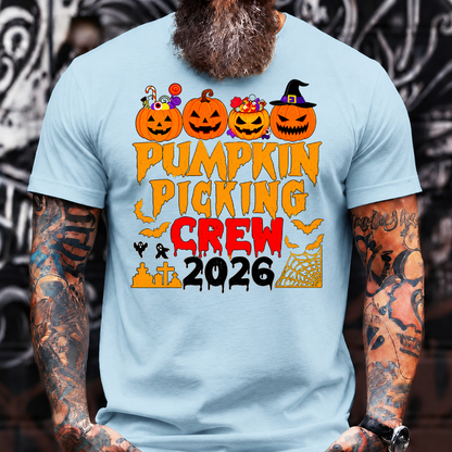 Pumpkin Picking Crew 2026 Halloween T-Shirt