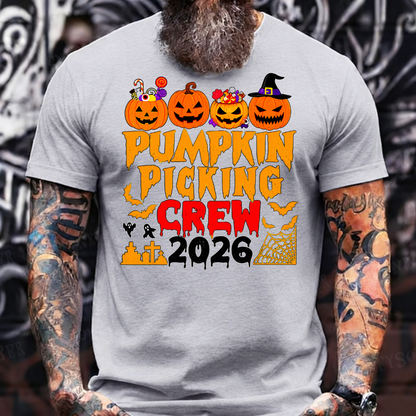 Pumpkin Picking Crew 2026 Halloween T-Shirt