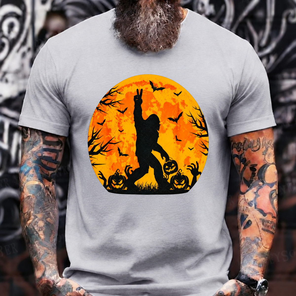 Halloween Pumpkin Moon Silhouette T-Shirt