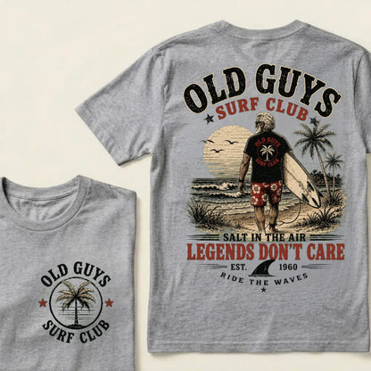 🌴Custom EST.Year Vintage Beach "Old Guys Surf Club" Casual Graphic T-Shirt