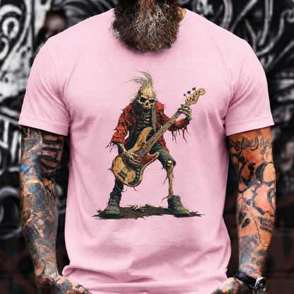Skeleton Bass Player T-Shirt – Vintage Rock Streetwear