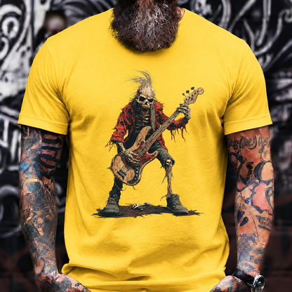 Skeleton Bass Player T-Shirt – Vintage Rock Streetwear