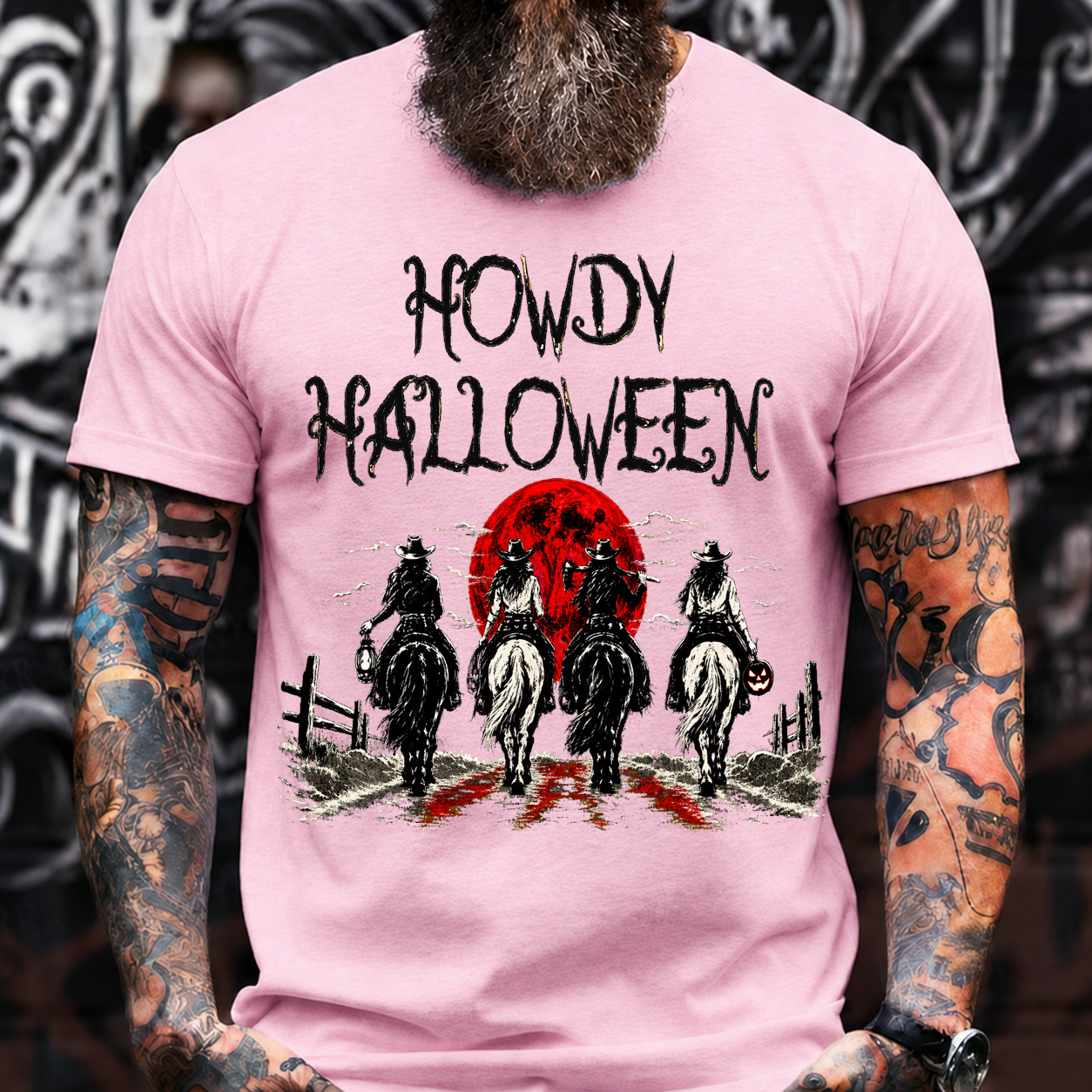 Howdy Halloween Cowboy T-Shirt – Spooky Western Horseback