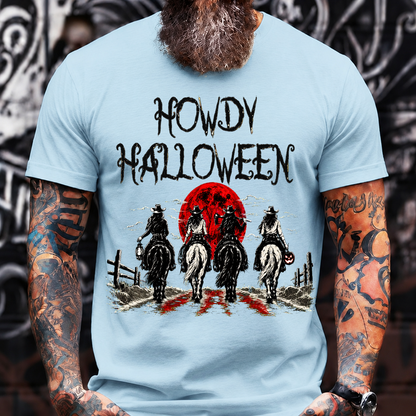 Howdy Halloween Cowboy T-Shirt – Spooky Western Horseback