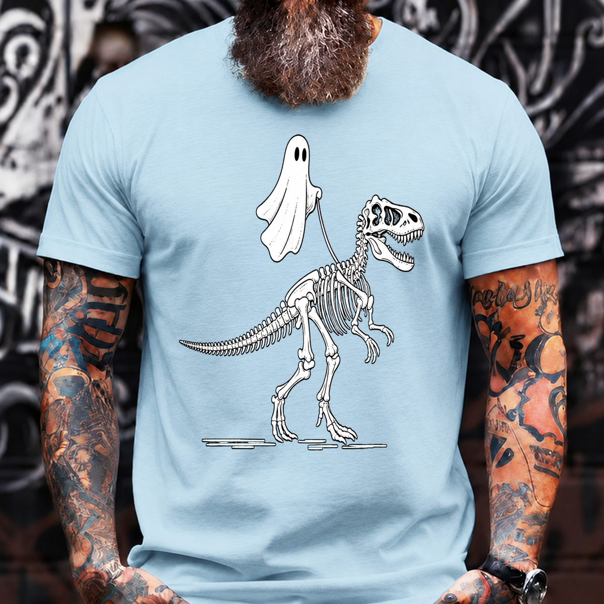 Ghost Dinosaur Skeleton T-Shirt