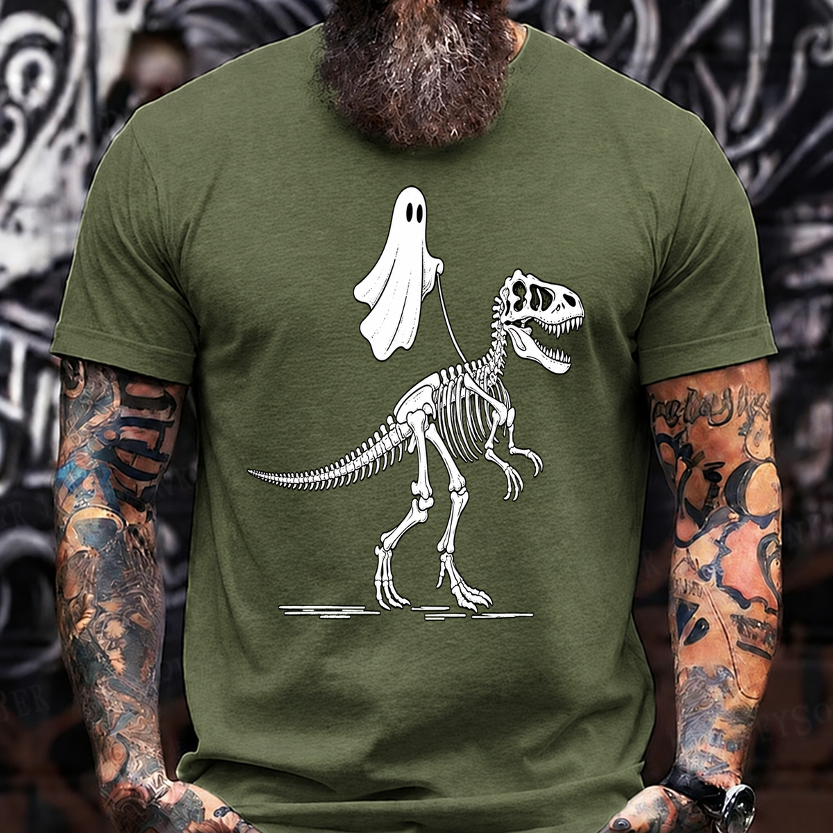 Ghost Dinosaur Skeleton T-Shirt