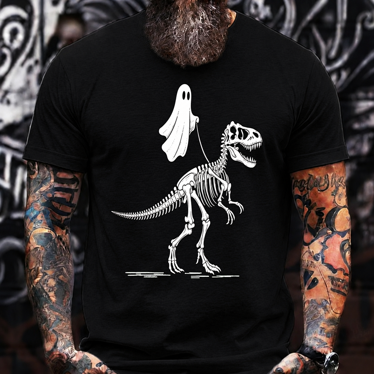 Ghost Dinosaur Skeleton T-Shirt