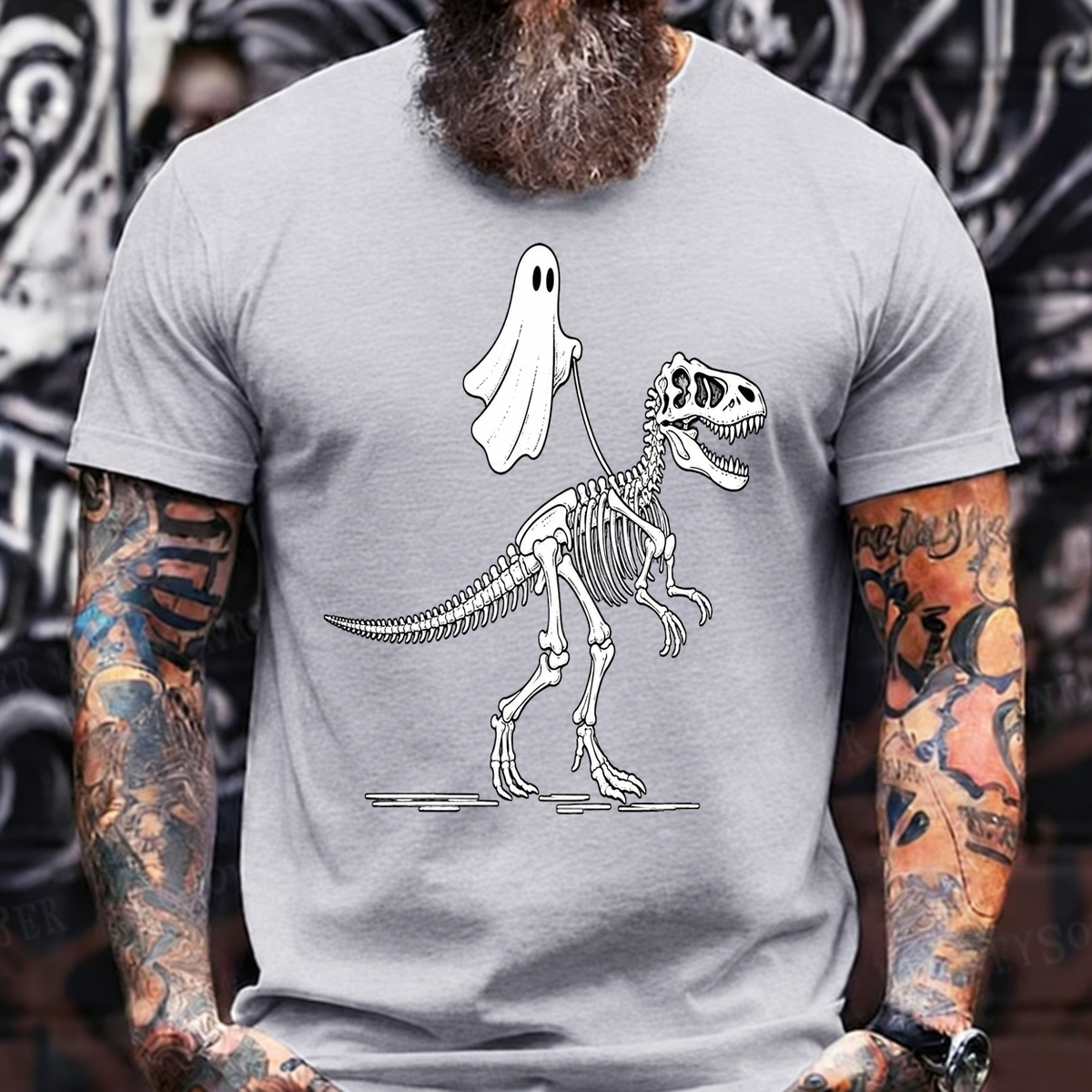Ghost Dinosaur Skeleton T-Shirt