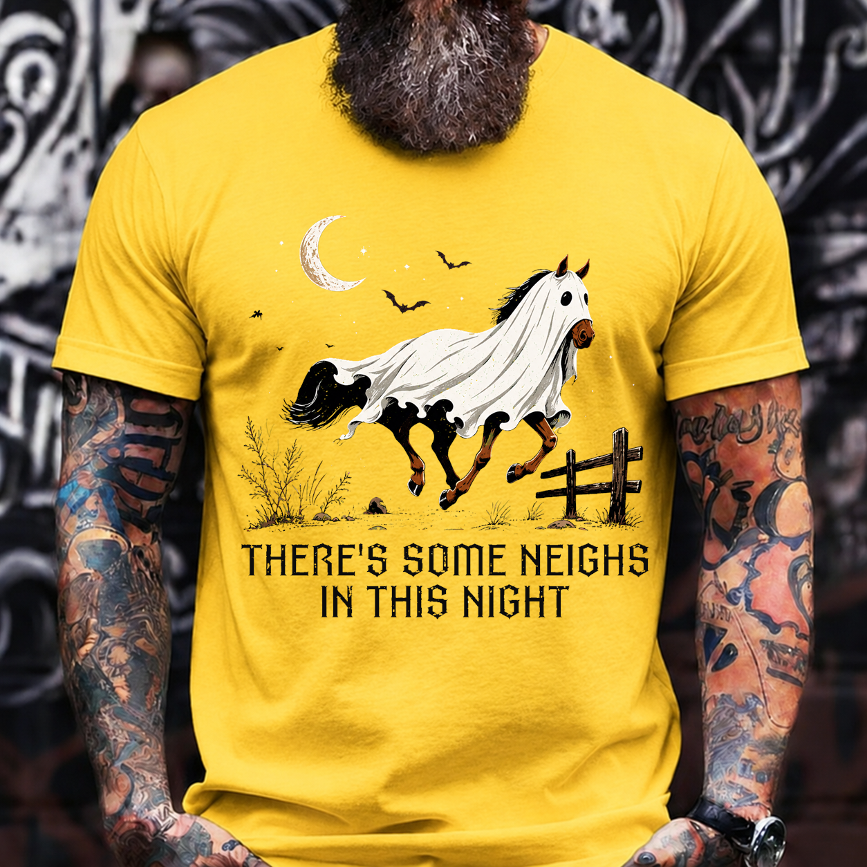 THERE'S SOME NEIGHS IN THIS NIGHT – Halloween Ghost Horse T-Shirt