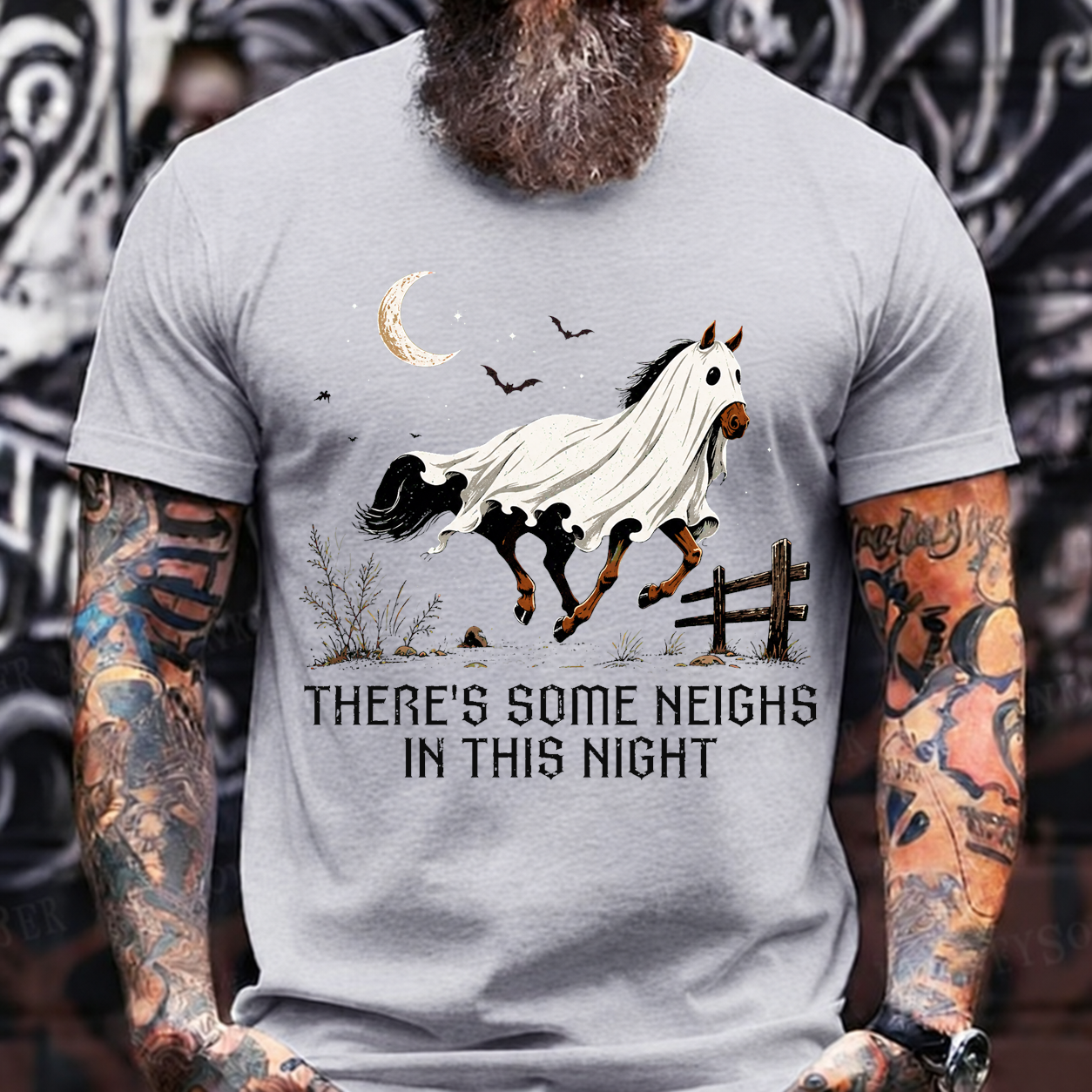 THERE'S SOME NEIGHS IN THIS NIGHT – Halloween Ghost Horse T-Shirt