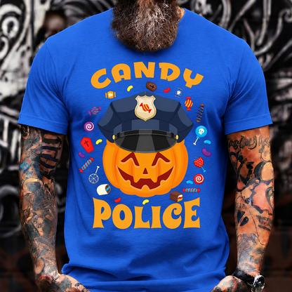 CANDY POLICE Halloween Pumpkin T-Shirt