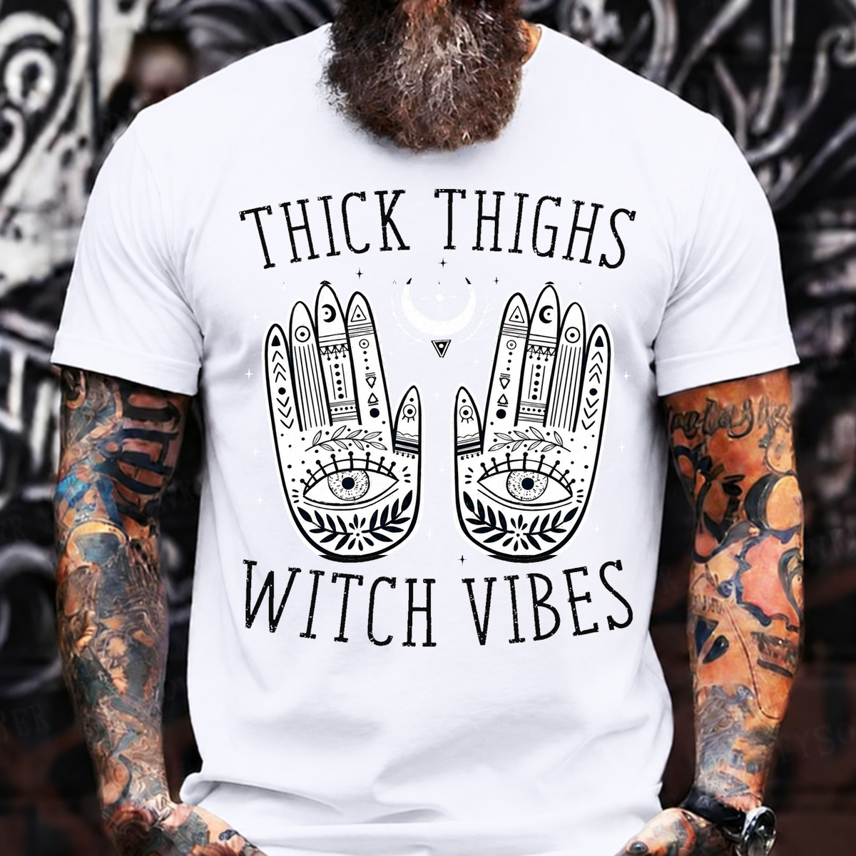 THICK THIGHS WITCH VIBES Mystical Hand T-Shirt