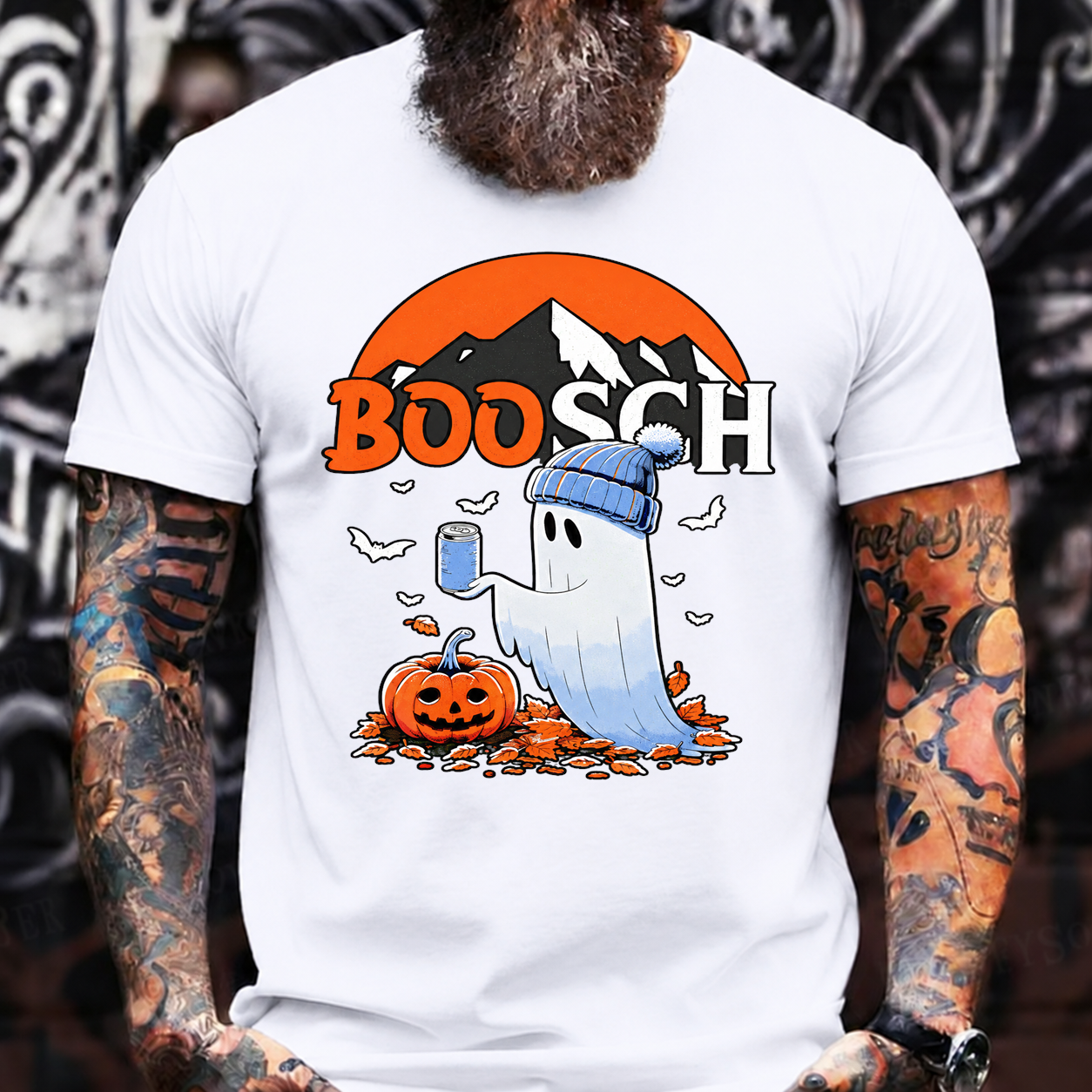 BOOSCH Halloween Ghost Pumpkin T-Shirt