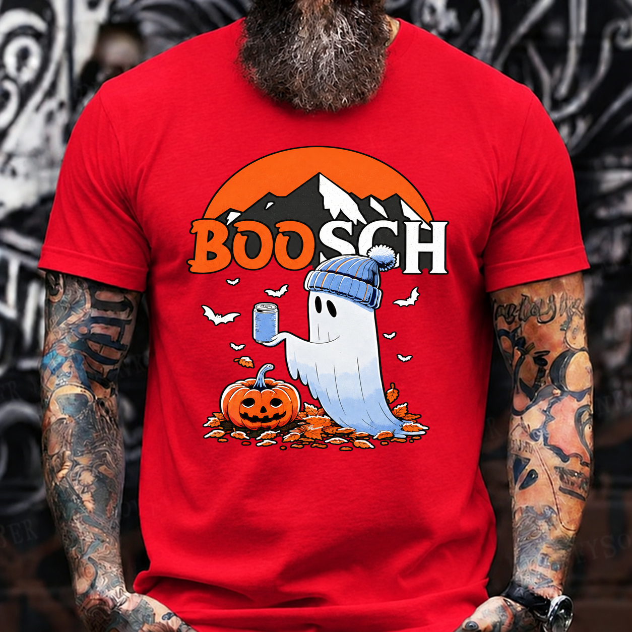 BOOSCH Halloween Ghost Pumpkin T-Shirt
