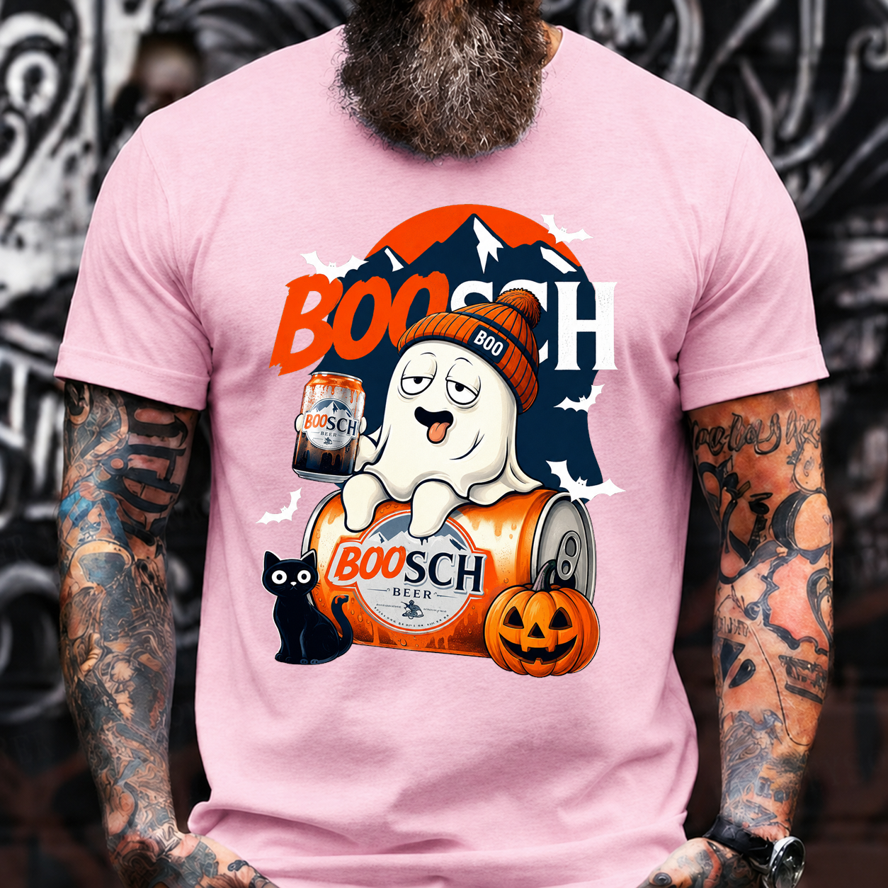 BOOSCH Halloween Ghost Pumpkin Beer T-Shirt
