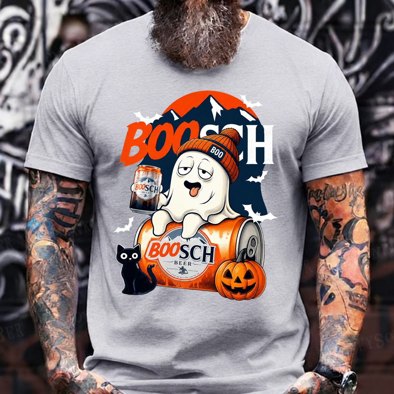 BOOSCH Halloween Ghost Pumpkin Beer T-Shirt