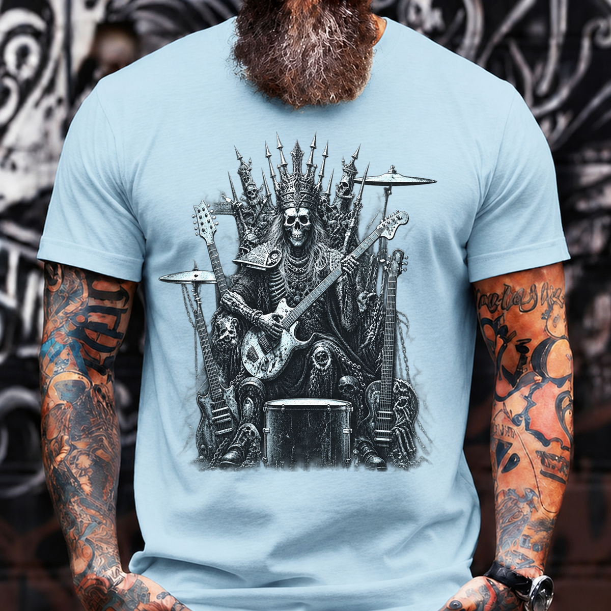 Skull King Rock Throne T-Shirt