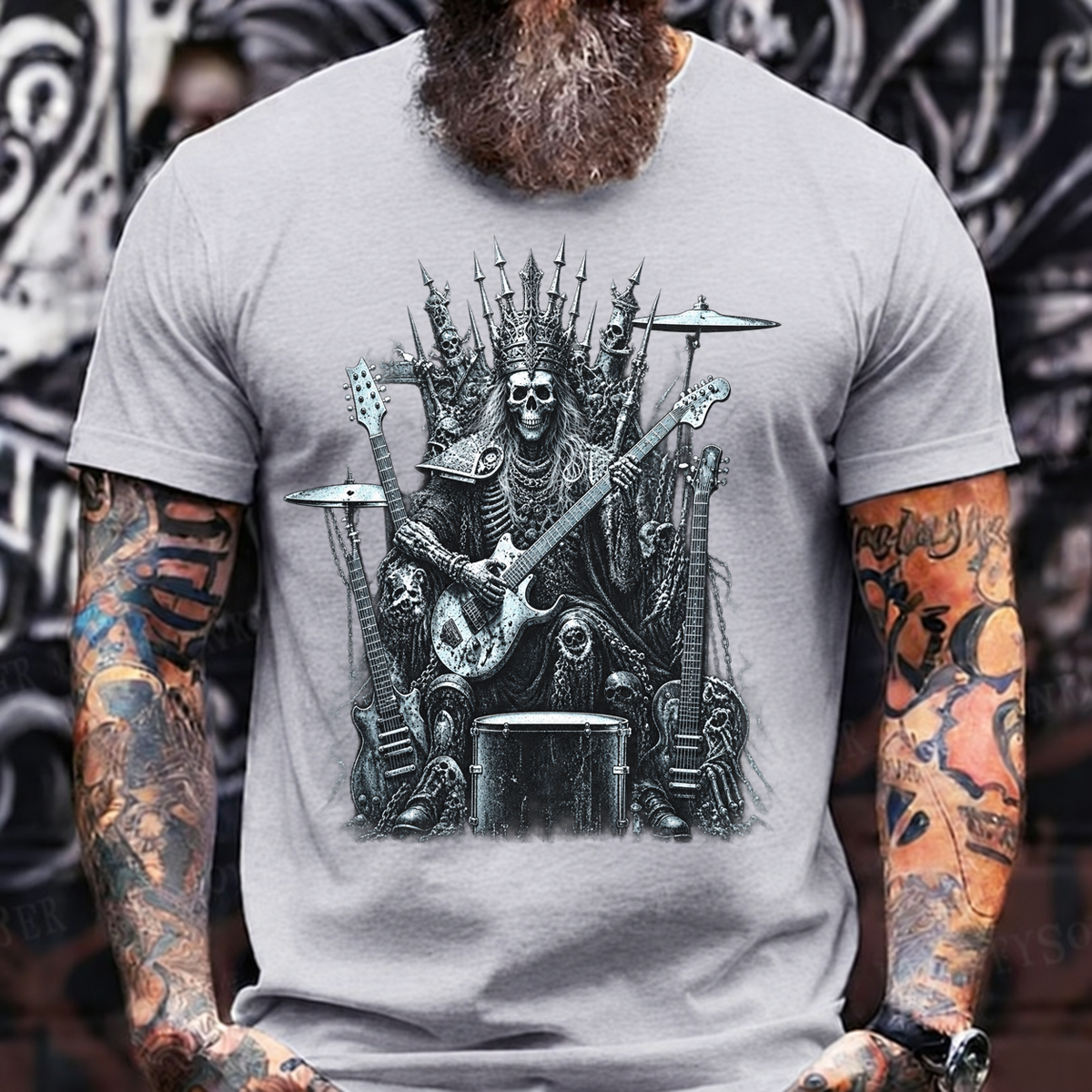 Skull King Rock Throne T-Shirt