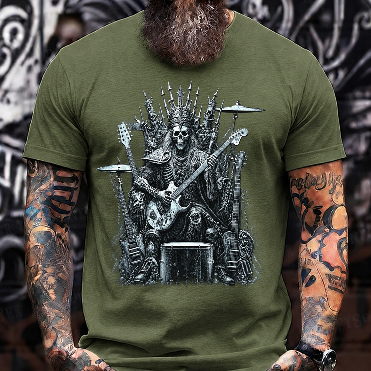 Skull King Rock Throne T-Shirt