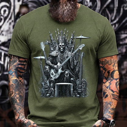 Skull King Rock Throne T-Shirt