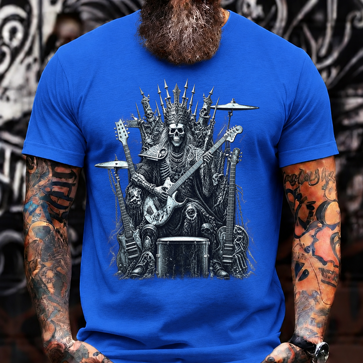Skull King Rock Throne T-Shirt
