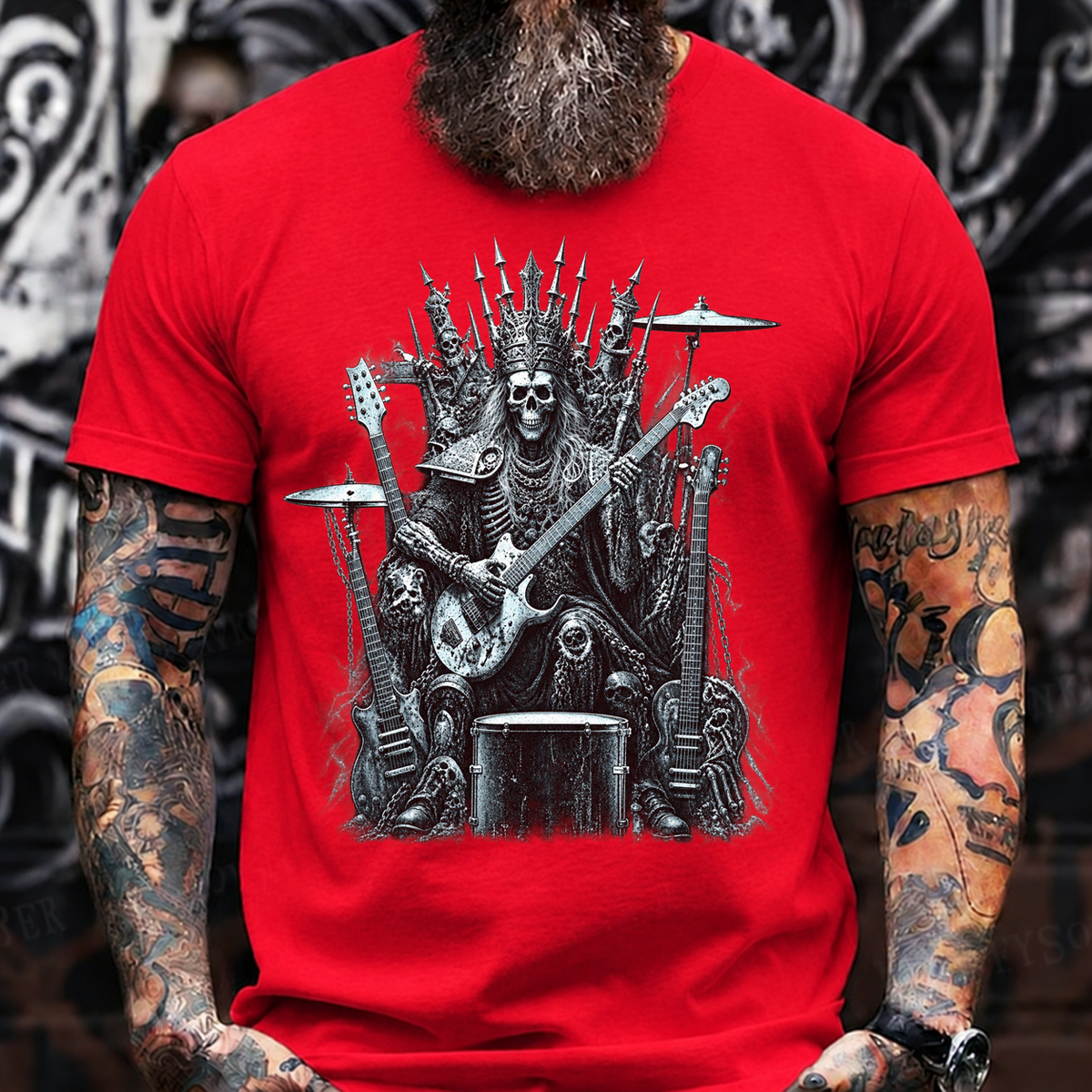 Skull King Rock Throne T-Shirt