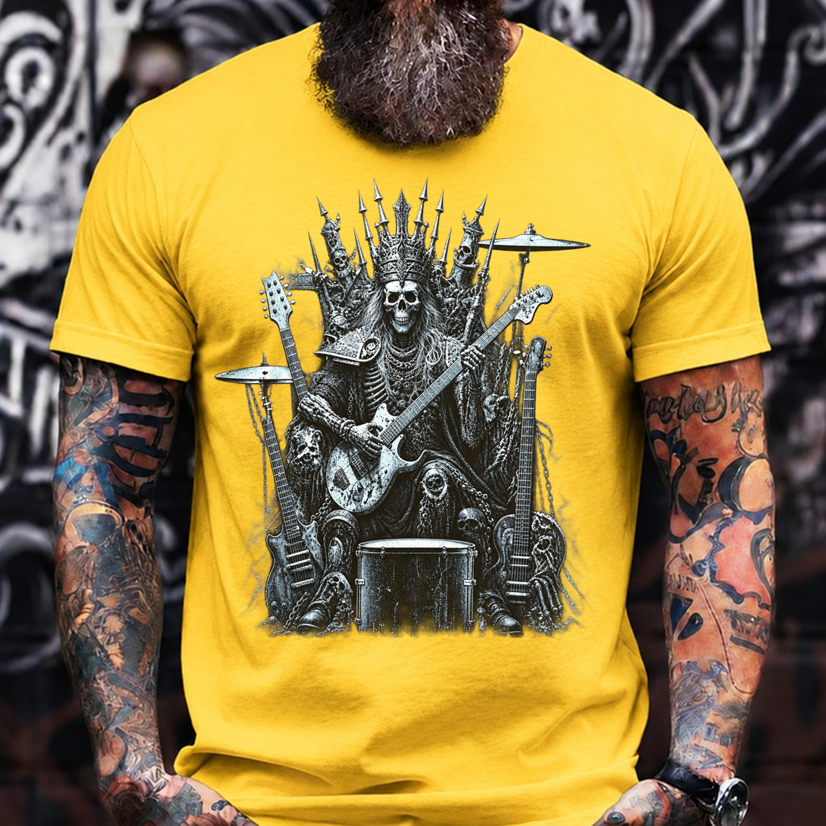 Skull King Rock Throne T-Shirt